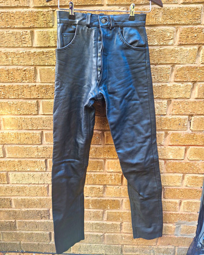 Vintage black genuine leather - vintage,
