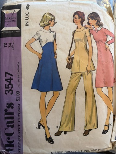 Mccalls sewing pattern 3547 - sewing,