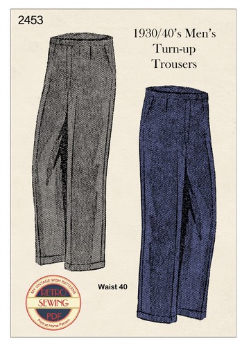 1940s men flannel - flannel, trousers