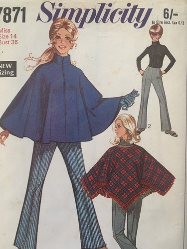 Vtg 60s simplicity 7871 ladies - 60s,