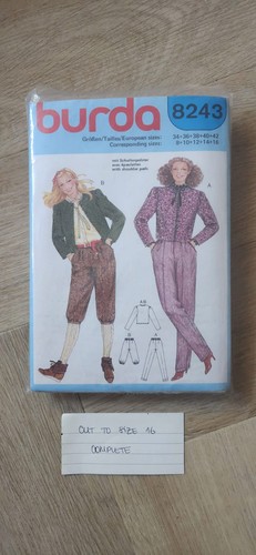 Vintage 1980s burda 8243 - 1980s,