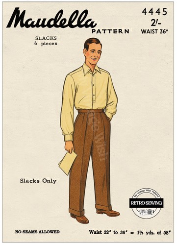 1940s men flannel trousers - 1940s,